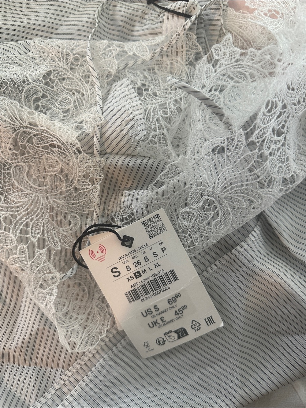 ZARA STRIPED LACE CAMISOLE - Picture 9 of 14